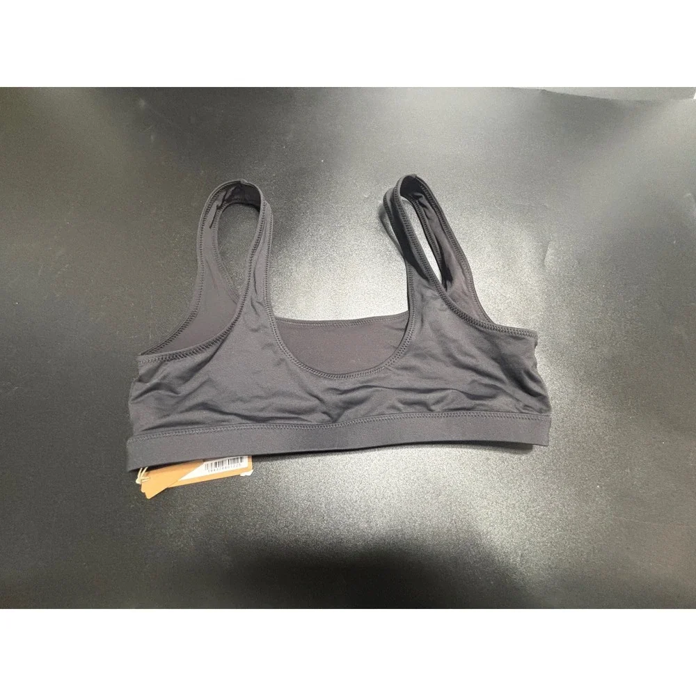 Skims NEW Recycled Swim Bikini Top Black/Onyx‎ Size Large #SW-TNK-0743